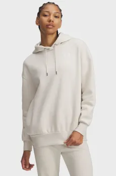 Женское белое худи UA Icon Fleece OS Hoodie Белый M Under Armour 1379495-111