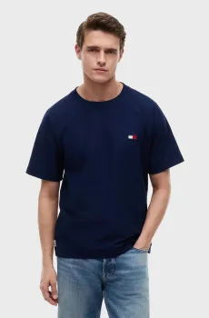 Мужская темно-синяя футболка ELEVATED Синий L Tommy Hilfiger MW0MW42396