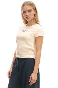 Cropp - Футболка, оздоблена вишивкою - бежевий