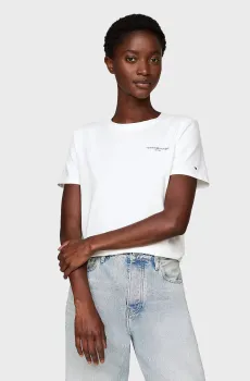 Женская белая футболка 1985 REG MINI Белый XS Tommy Hilfiger WW0WW37877