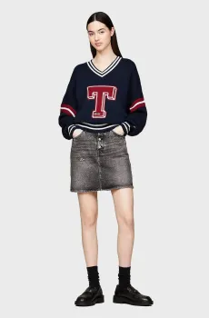 Женская серая джинсовая юбка MOM UH Серый 29 Tommy Jeans DW0DW18231