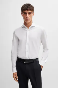 Мужская белая рубашка Белый 40 BOSS 50527675;100