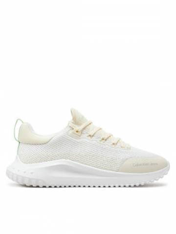 Calvin Klein Jeans Снікерcи Eva Runner Low Sock Kt In Mtr YW0YW01484 Écru Calvin Klein Jeans Снікерcи Eva Runner Low Sock Kt In Mtr YW0YW01484 Écru