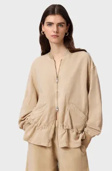 Женский бежевый бомбер SOFI Бежевый 8 AllSaints W071OE