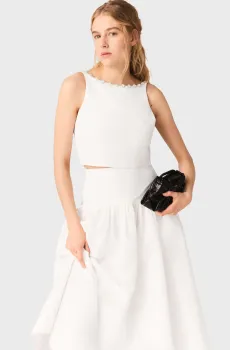 Женский белый топ Белый 40 MAJE MFPTO01276_White