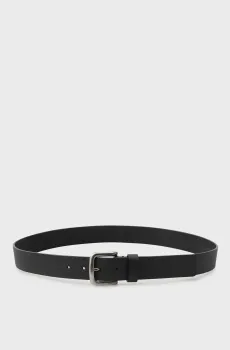 Мужской черный кожаный ремень ROUND Черный 90 Calvin Klein LV04D7044G