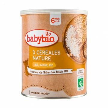 Детская органическая злаковая каша Babybio с пшеницей, овсом и рисом, от 6 месяцев, 220 г Детская органическая злаковая каша Babybio с пшеницей, овсом и рисом, от 6 месяцев, 220 г