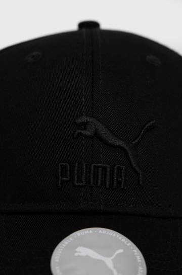 Хлопковая кепка Puma 22554 цвет чёрный с аппликацией Хлопковая кепка Puma 22554 цвет чёрный с аппликацией
