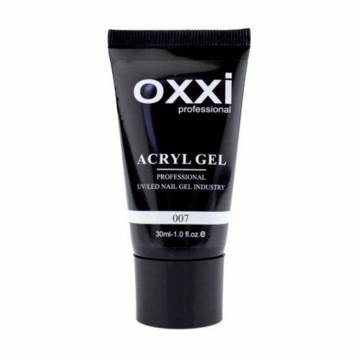 Акрил-гель для ногтей Oxxi Professional Acryl Gel 7 Прозрачный с шиммерами, 30 мл Акрил-гель для ногтей Oxxi Professional Acryl Gel 7 Прозрачный с шиммерами, 30 мл