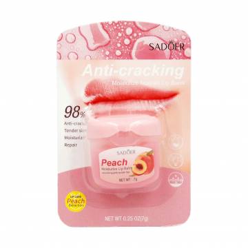 Увлажняющий бальзам для губ Sadoer Moisturizing Lip Balm, Peach, 7 г Увлажняющий бальзам для губ Sadoer Moisturizing Lip Balm, Peach, 7 г