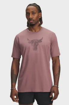 Мужская розовая футболка UA Pjt Rck Brahma Bull SS Розовый S Under Armour 1383191-651