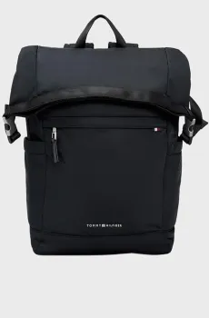 Мужской черный рюкзак TH SIGNATURE ROLLTOP BACKPACK Черный ONESIZE Tommy Hilfiger AM0AM12221