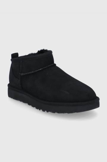 Замшевые сапоги UGG Classic Ultra Mini цвет чёрный