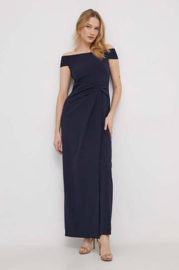 Платье Lauren Ralph Lauren цвет синий maxi прямая Платье Lauren Ralph Lauren цвет синий maxi прямая