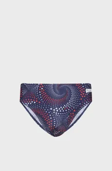 Мужские темно-синие плавки с узором FIREFLOW SWIM BRIEFS Синий 90 Arena 010163-417