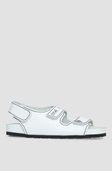 Женские белые кожаные  сандалии Белый 36 Moschino JA16283G0I.IA0;100