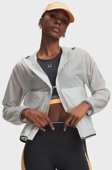 Женская светло-серая ветровка UA Halo Run ReflectiveJacket Серый XS Under Armour 6012323-023