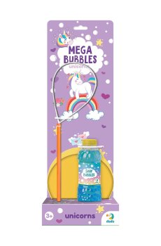 Мыльные пузыри DoDo Mega Bubbles Единорожки, с тарелкой, от 3 лет, 450 мл (500118)