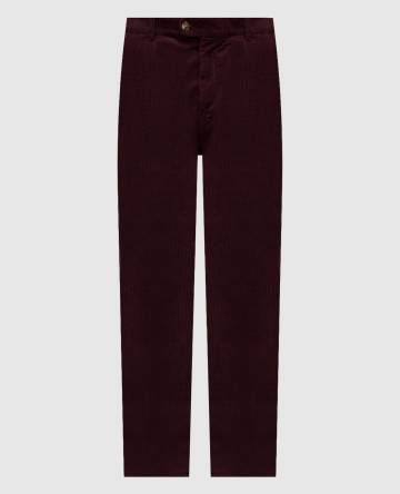 Бордовые вельветовые штаны