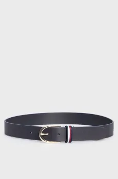 Женский темно-синий кожаный ремень TH CORP CASUAL 3.5 Синий 90 Tommy Hilfiger AW0AW16596