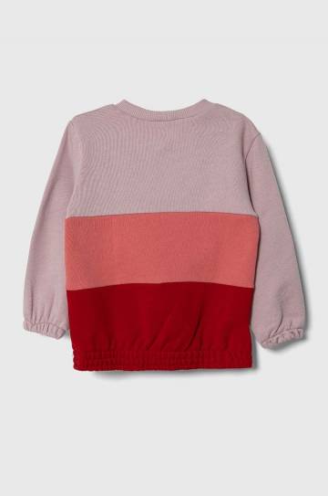 Детская хлопковая кофта United Colors of Benetton цвет фиолетовый узор