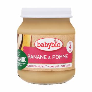 Органическое пюре Babybio из яблока и банана, 130 г Органическое пюре Babybio из яблока и банана, 130 г