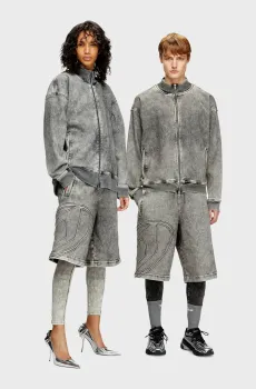 Серые шорты D-ENNY-S (унисекс) Серый M Diesel A16854 0ABDA