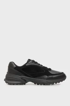 Мужские черные кожаные кроссовки HIKE RUNNER Черный 41 Calvin Klein YM0YM01289