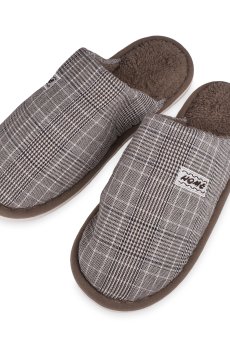 Мужские комнатные тапочки 2Step закрытые, коричневые, размер 45-46 (WMSL2025-6-Br)