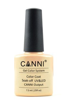 Уценка! Гель-лак для ногтей Canni Gel Color System Color Coat Soak-off UV&LED 195 Кремовый с микроблеском, 7.3 мл