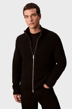 Мужской черный шерстяной кардиган TEXTURE STITCH Черный XL Calvin Klein LV04LD305G