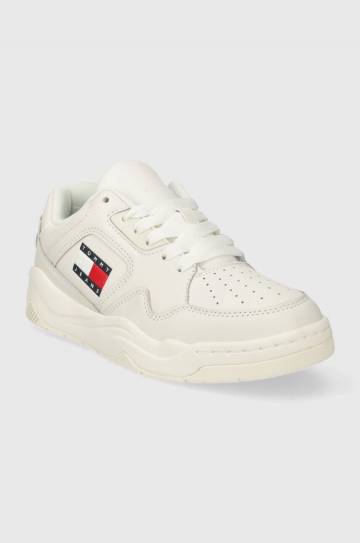 Кроссовки Tommy Jeans TJW NEW BASKET SNEAKER LC цвет бежевый EN0EN02524 Кроссовки Tommy Jeans TJW NEW BASKET SNEAKER LC цвет бежевый EN0EN02524