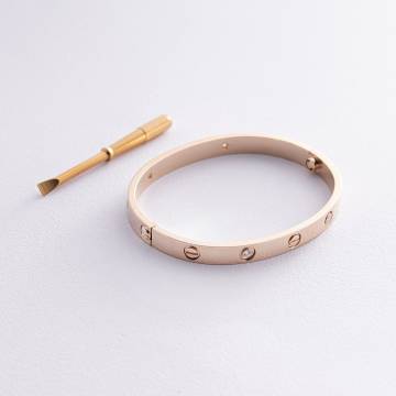 Жесткий браслет "Love" с бриллиантами (желтое золото) 523453121 Жесткий браслет "Love" с бриллиантами (желтое золото) 523453121
