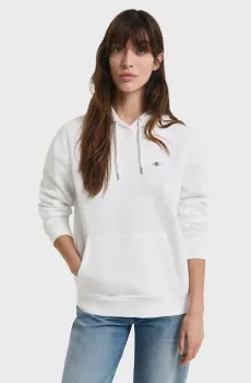 Женское белое худи SHIELD Белый S Gant 4201413