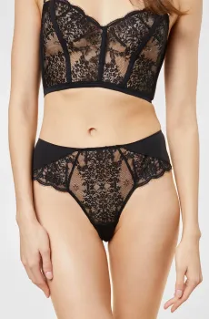 Женские черные трусики-хипстеры PARURE Черный S Etam 6538147