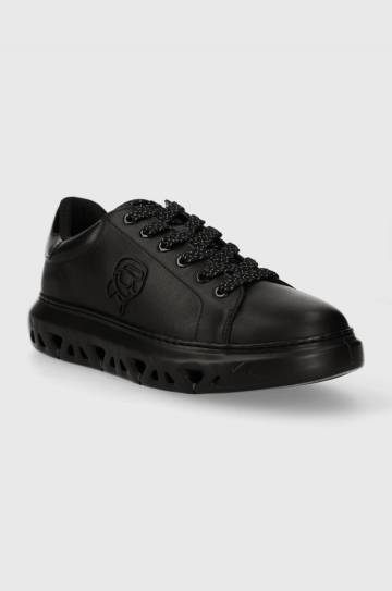 Кожаные кроссовки Karl Lagerfeld KAPRI KITE цвет чёрный KL54530 Кожаные кроссовки Karl Lagerfeld KAPRI KITE цвет чёрный KL54530