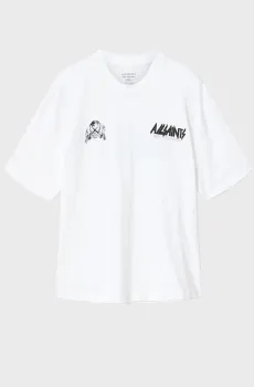 Мужская белая футболка CHROMIUM Белый L AllSaints M001PF