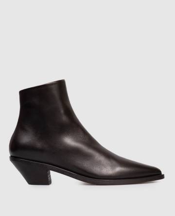 Коричневые кожаные казаки Stuzzichello