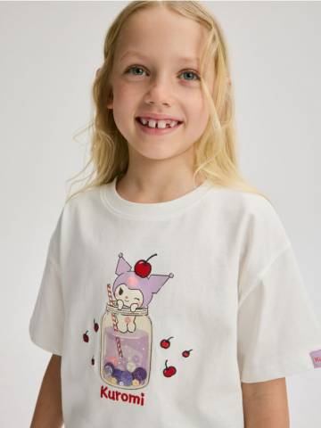 Reserved - GIRLS` T-SHIRT - кремовий - 536EX-01X Reserved - GIRLS` T-SHIRT - кремовий - 536EX-01X
