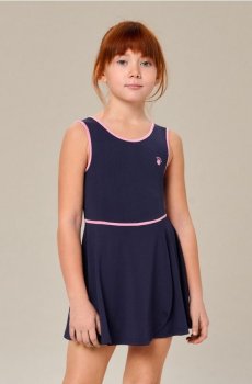 Спортивна сукня з контрастною обробкою - темно-синій