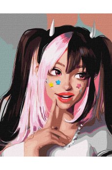 Картина по номерам Ideyka Героиня комикса, 40*40 см (KHO4965)