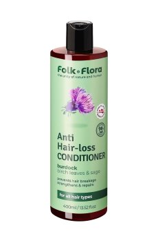 Кондиционер Folk & Flora Anti Hair-Loss Conditioner Репейник, для укрепления волос, 400 мл