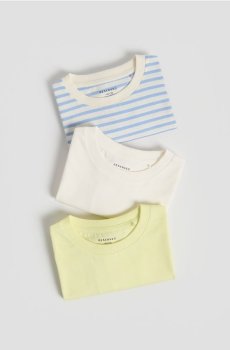 Reserved - Бавовняна футболка, набір з 3 - жовтий - 018IT-11X