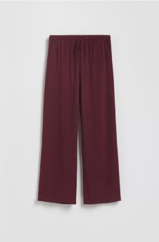 Reserved - Вільні штани з льоном - буряковий - 457FM-83X