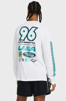 Мужской белый лонгслив UA RUN ANYWHERE Белый L Under Armour 1384195-100