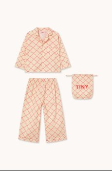Детская хлопковая пижама Tinycottons FLOWER GRID SET