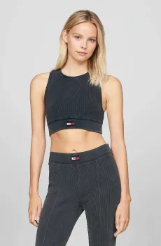 Женский темно-серый топ TJCW ESSENTIALS RACER Серый M Tommy Jeans DW0DW19039