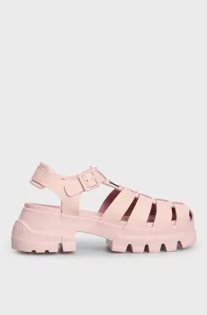 Женские розовые кожаные сандалии TJW FISHERMAN SANDAL Розовый 37 Tommy Jeans EN0EN02751