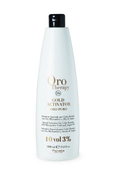Окислитель с микрочастицами золота Fanola Oro Therapy Gold Activator Oro Puro 10 Vol, 3%, 1 л