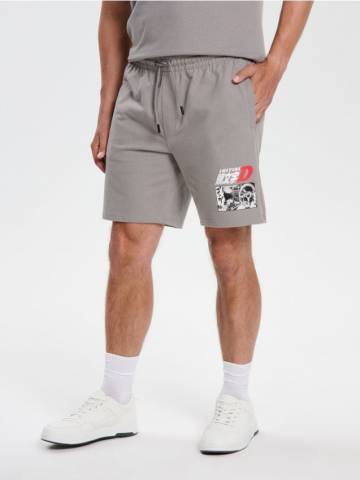 Шорти з принтом - сірий
